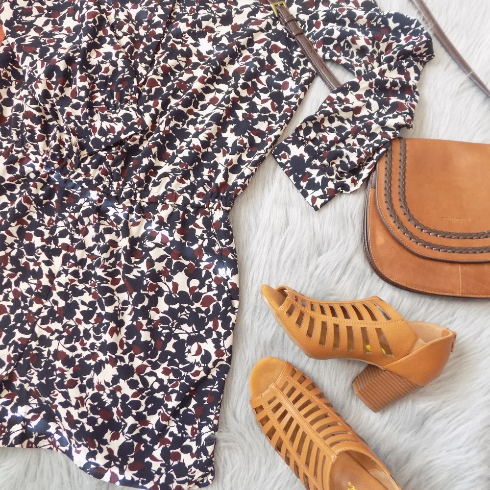 Falling Leaves Long Sleeves Romper